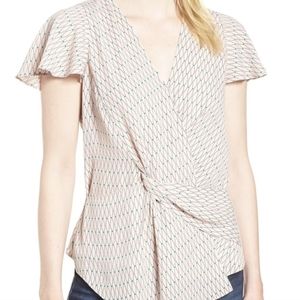 Trouve Flowy knot blouse